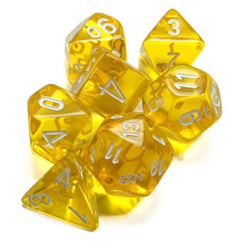 Sada kociek na RPG: Chessex - Yellow Translucent (7 ks)