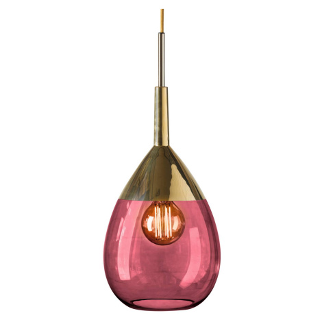 EBB & FLOW Lute M závesná lampa, zlatá rubínová
