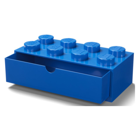 LEGO® stolný box 8 so zásuvkou - modrá