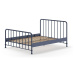 Modrá kovová jednolôžková posteľ s roštom 160x200 cm BRONXX – Vipack
