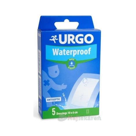 URGO Waterproof náplasť antiseptická, vodeodolná, priehľadná, (10x6cm) 5ks