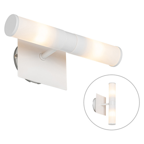 Moderné kúpeľňové nástenné svietidlo biele IP44 2-svetlo - Vaňa QAZQA