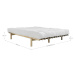 Dvojlôžková posteľ z borovicového dreva s roštom 180x200 cm Pace – Karup Design