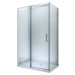 MEXEN/S - Omega obdĺžnikový sprchový kút 130x90, transparent, chróm + vanička 825-130-090-01-00-