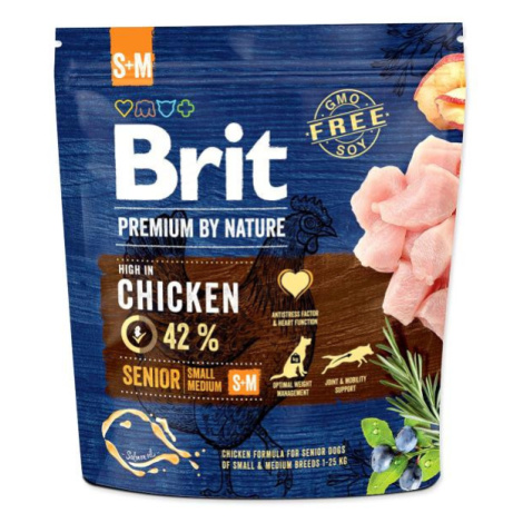 Krmivo Brit Premium by Nature senior S+M 1kg