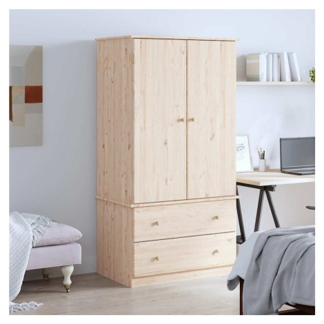 vidaXL Šatník ALTA 90x55x170 cm masívna borovica