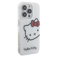 Plastové puzdro Hello Kitty na Apple iPhone 13 Pro HKHCP13LHCKHST IML Head Logo biele