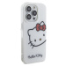 Plastové puzdro Hello Kitty na Apple iPhone 13 Pro HKHCP13LHCKHST IML Head Logo biele