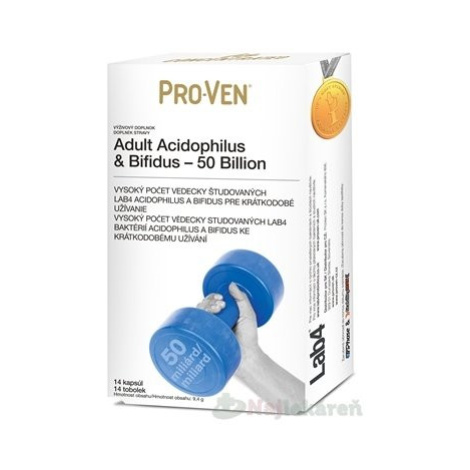 Pro-Ven Adult Acidophilus & Bifidus 50 Billion 14 kapsúl