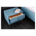 LuxD Dizajnový nočný stolík Palmira 45 cm akvamarínový