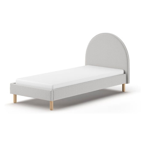 Sivá čalúnená jednolôžková posteľ s roštom 90x200 cm MOON – Vipack