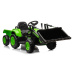 mamido Detský elektrický traktor s radlicou a prívesom zelený