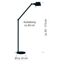 Stojacia lampa Medo, piesková farba, výška 173 cm, E27