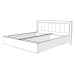 Manželská posteľ 160x200cm shine - dub sivý/biela