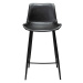 Čierna barová stolička z imitácie kože DAN–FORM Denmark Hype, výška 91 cm