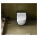 SAPHO - Závesné WC BELLO Rimless s podomietkovou nádržkou a tlačidlom Schwab, biela 100214-SET5