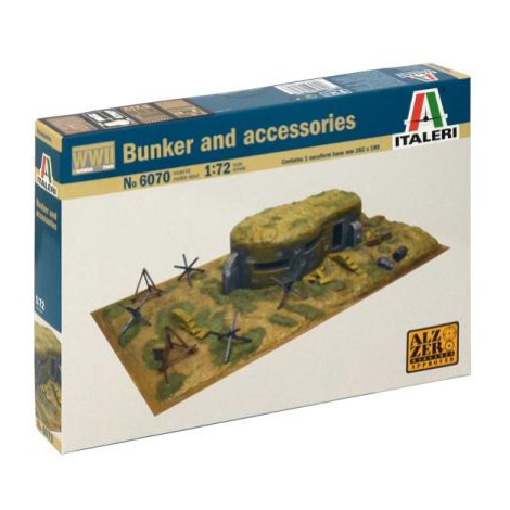 Model Kit diorama 6070 - WWII - BUNKER AND ACCESSORIES (1:72)