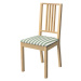 Dekoria Poťah na stoličku Börje, zelené a biele pruhy (1,5 cm), poťah na stoličku Börje, Quadro,