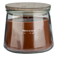 Provence Vonná sviečka v skle PROVENCE drevený knôt 28 hodín cigars&whisky