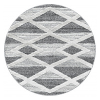 Kusový koberec Pisa 4709 Grey kruh Rozmery kobercov: 80x80 (priemer) kruh