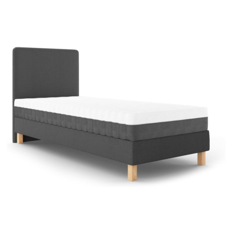 Tmavosivá jednolôžková posteľ Mazzini Beds Lotus, 90 x 200 cm Mazzini Sofas