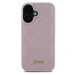 Guess PU Leather Quilted Zadný Kryt pre iPhone 16 Pink