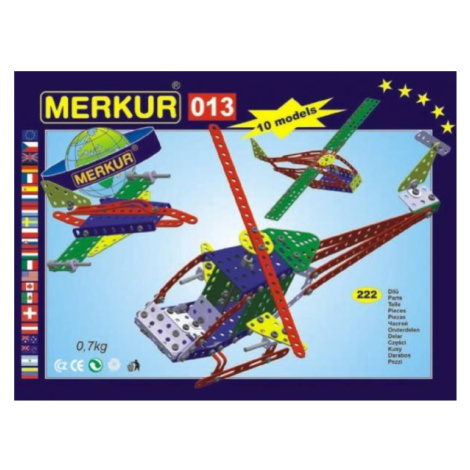 Stavebnica MERKUR 013 Vrtulník 10 modelov 222ks v krabici 26x18x5cm