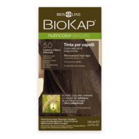 BIOKAP Nutricolor delicato farba na vlasy 5.0 gaštanová prirodzená svetlá 140 ml