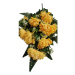 Umelá dekoratívna kytica Chryzantéma, žltá, výška 60 cm