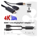 Adaptér HDMI Club3D 1.4 na DisplayPort 1.1 (M/F), napájanie USB, 18 cm