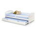 HALMAR Natalie 2 90 rozkladacia posteľ s prístelkou biely lesk