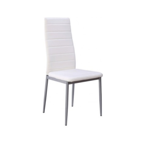 Jedálenská stolička Zita, biela ekokoža% Asko