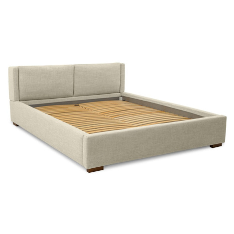 Béžová čalúnená dvojlôžková posteľ s roštom 140x200 cm Dreamer – Scandic