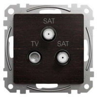 TV-SAT-SAT zásuvka koncová 4dB, Wenge, Sedna Design (Schneider)