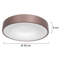 LED stropné svietidlo Ringlede 2 700 K Ø 30 cm bronzová