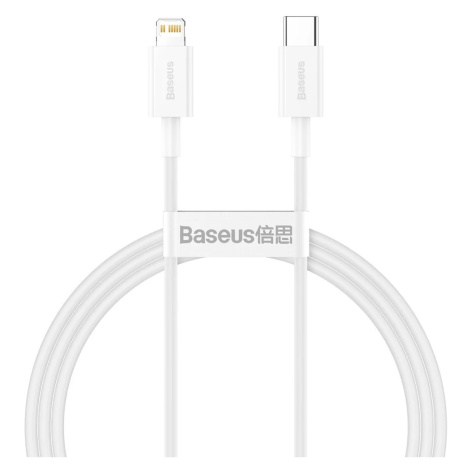 Kábel Baseus Superior Series Cable USB-C to Lightning, 20W, PD, 1m (white) (6953156205314)