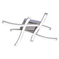 Reality Stropné LED svietidlo Route, 4-bodové, 4x5W, matný nikel, 46 x 46 cm