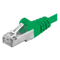 Premiumcord Patch kábel CAT 6a S-FTP RJ45-RJ45 AWG 26/7 10m zelený