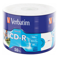 Verbatim CD-R, 43794, Inkjet Printable, 50-pack, 700MB, 50x, 80min., 12cm, wrap, pro archivaci d