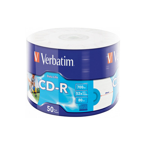 Verbatim CD-R, 43794, Inkjet Printable, 50-pack, 700MB, 50x, 80min., 12cm, wrap, pro archivaci d