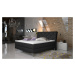 NABBI Amika 140 čalúnená manželská posteľ s úložným priestorom čierna (Sawana 14)
