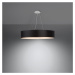 Čierne závesné svietidlo s textilným tienidlom ø 70 cm Herra – Nice Lamps