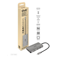 Club3D Dokovacia stanica 8v1 USB 3.2 typ C (2xHDMI, 2xUSB-A, RJ45, SD/Micro SD USB Type-C, 100W 