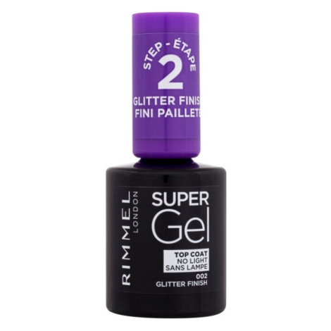 RIMMEL LONDON Super Gél Lak na nechty Top Coat 002 Glitter Finish 12 ml