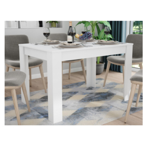 Jedálenský stôl Adam 120x80 cm, biely, rozkladací% Asko