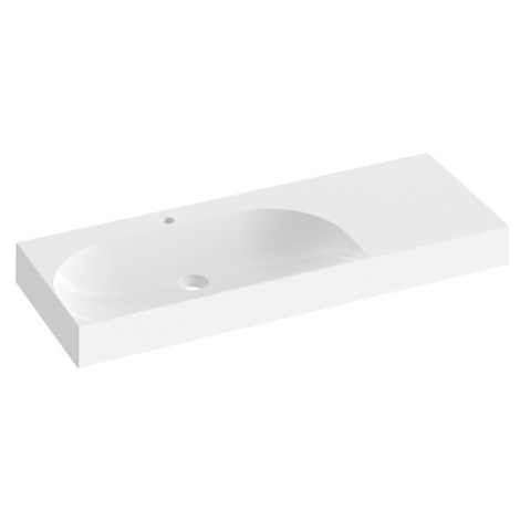 Umývadlo Ravak Lite 120x45 cm otvor pre batériu, bez prepadu XJXP1212000