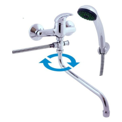 Vaňová batéria RAV Slezák SÁZAVA so sprchovacím setom 150 mm chróm SA556.5/1 RAV SLEZÁK