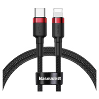 Kábel Baseus Cafule Cable Type-C to iP PD 18W 1m Red+Black (6953156297456)