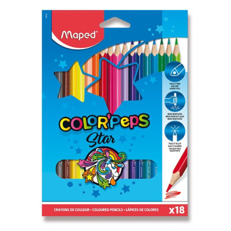 Trojhranné pastelky pre deti Color´Peps Maped 18 farieb
