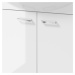 Sconto Umývadlová skrinka s umývadlom SATURNIN D60 biela/biela vysoký lesk